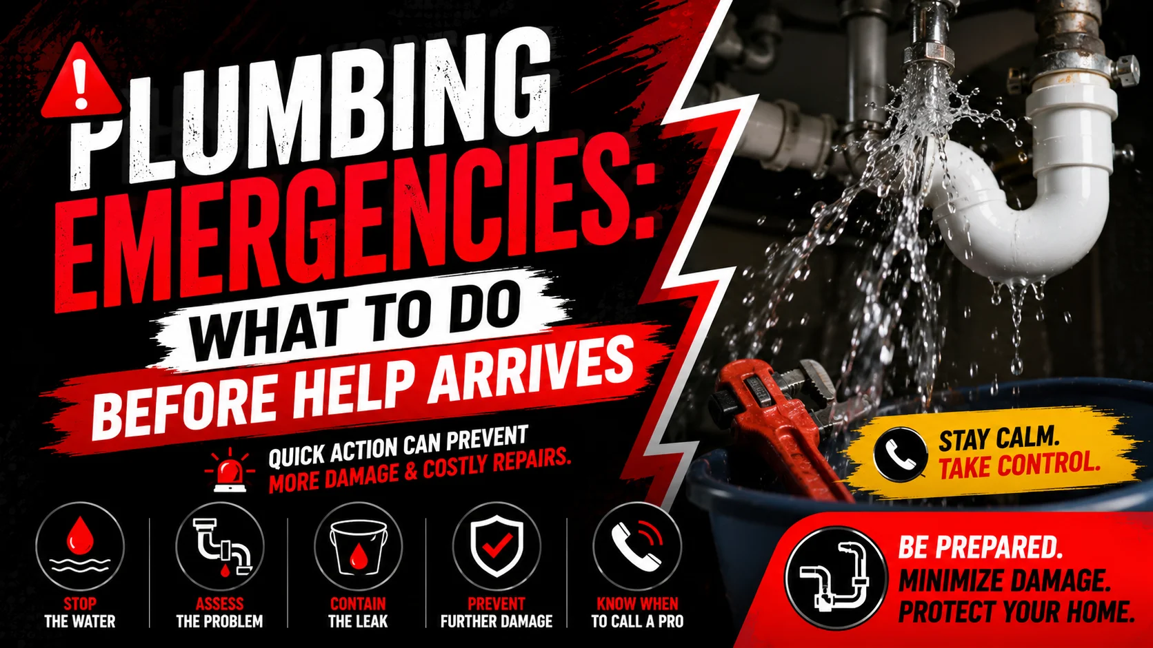 Plumbing emergencies: what to do before help arrives